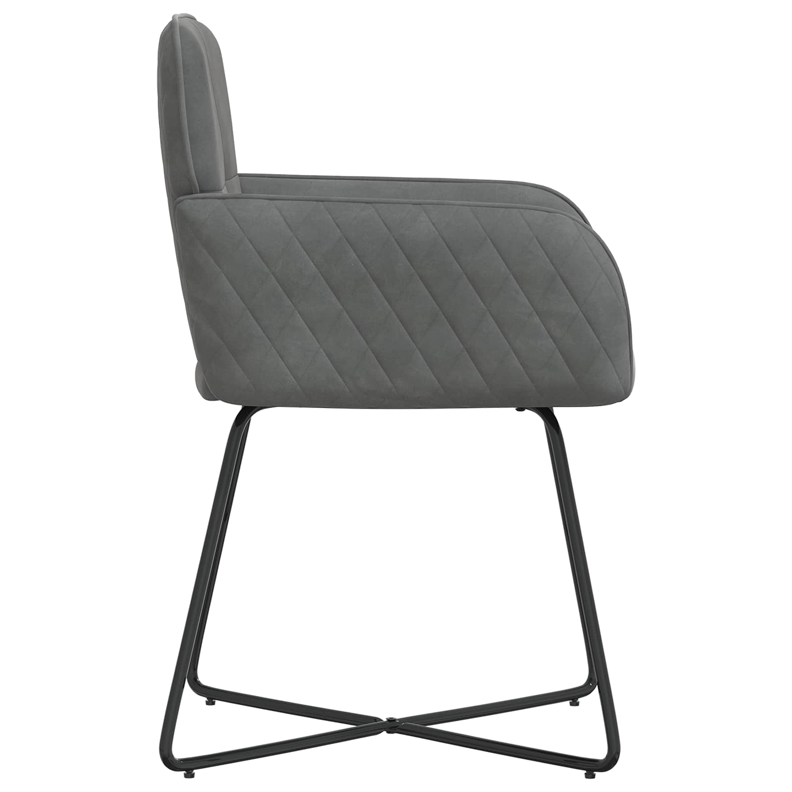 Trpezarijske stolice 4 pcs Baršun Tamnosiva 59 x 56,5 x 86 cm