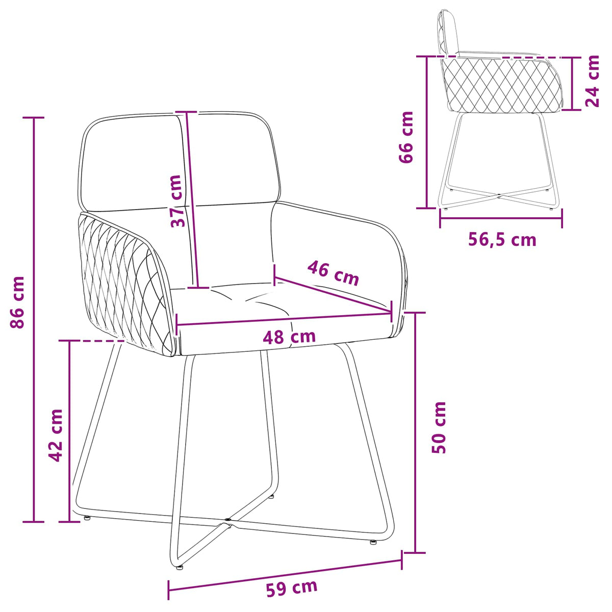 Trpezarijske stolice 4 pcs Baršun Vinska crvena
