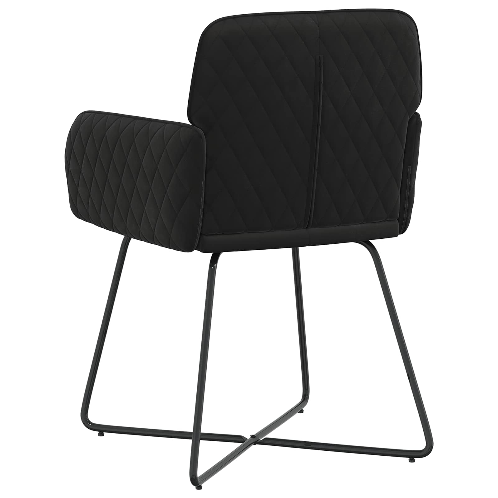 Trpezarijske stolice 4 pcs Baršun Crna 59 x 56,5 x 86 cm