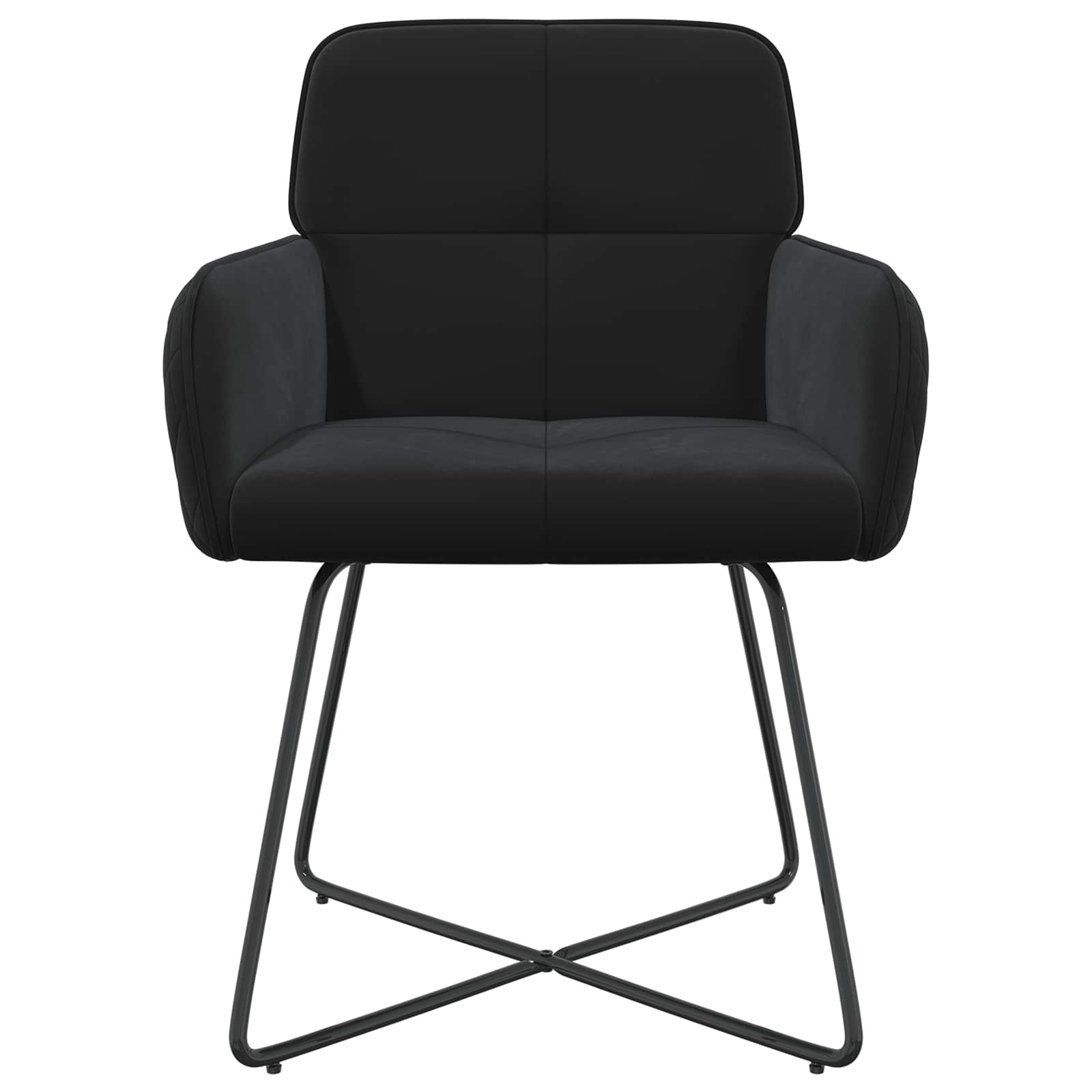 Trpezarijske stolice 4 pcs Baršun Crna 59 x 56,5 x 86 cm