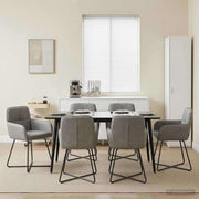 Trpezarijske stolice 6 pcs Baršun Svjetlosiva 59 x 56,5 x 86 cm