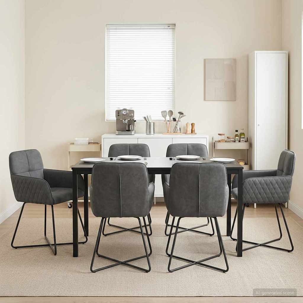 Trpezarijske stolice 6 pcs Baršun Tamnosiva 59 x 56,5 x 86 cm