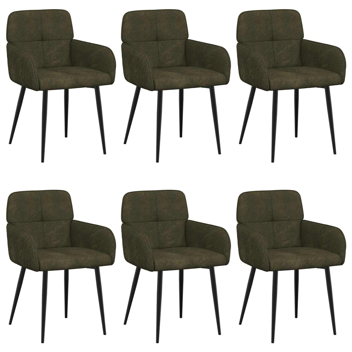 Trpezarijske stolice 6 pcs Umetnička suknja koža