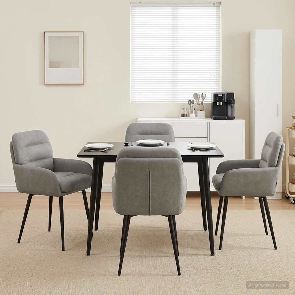 Trpezarijske stolice 4 pcs Baršun Svjetlosiva 59 x 59,5 x 90 cm