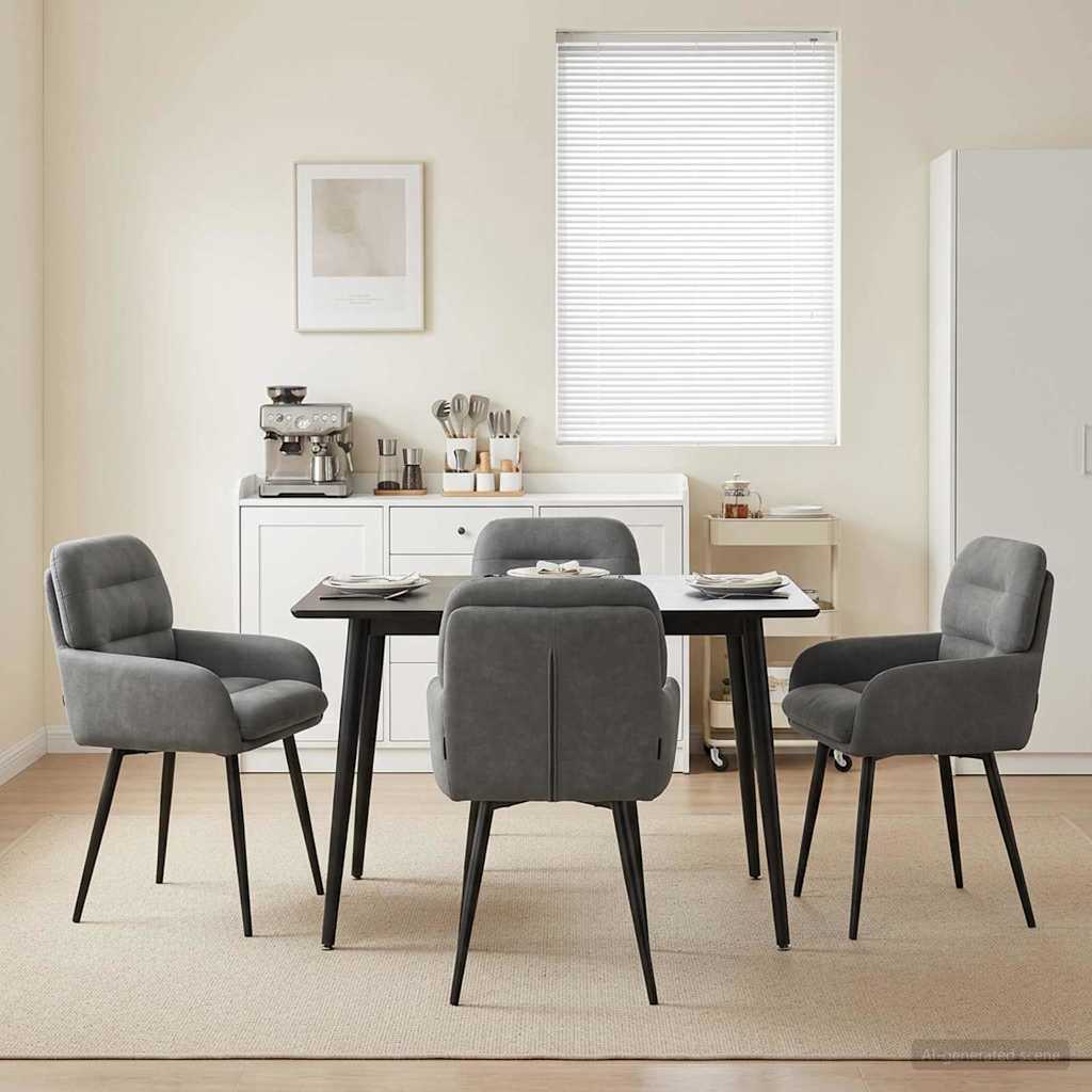 Trpezarijske stolice 4 pcs Baršun Tamnosiva 59 x 59,5 x 90 cm