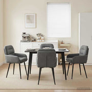 Trpezarijske stolice 4 pcs Baršun Tamnosiva 59 x 59,5 x 90 cm