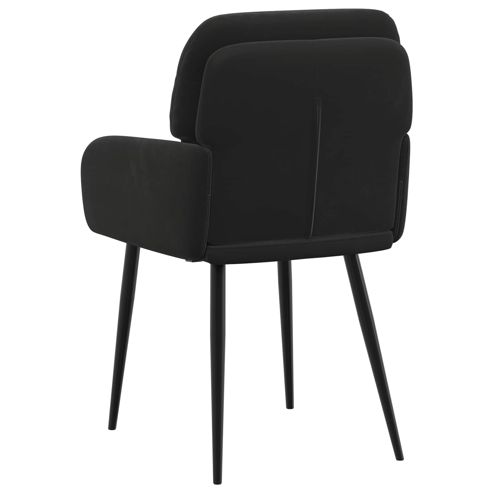 Trpezarijske stolice 4 pcs Baršun Crna 59 x 59,5 x 90 cm
