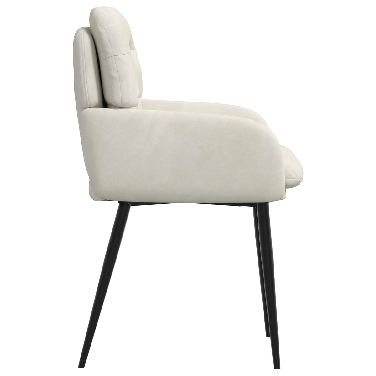 Trpezarijske stolice 4 pcs Baršun Krem 59 x 59,5 x 90 cm