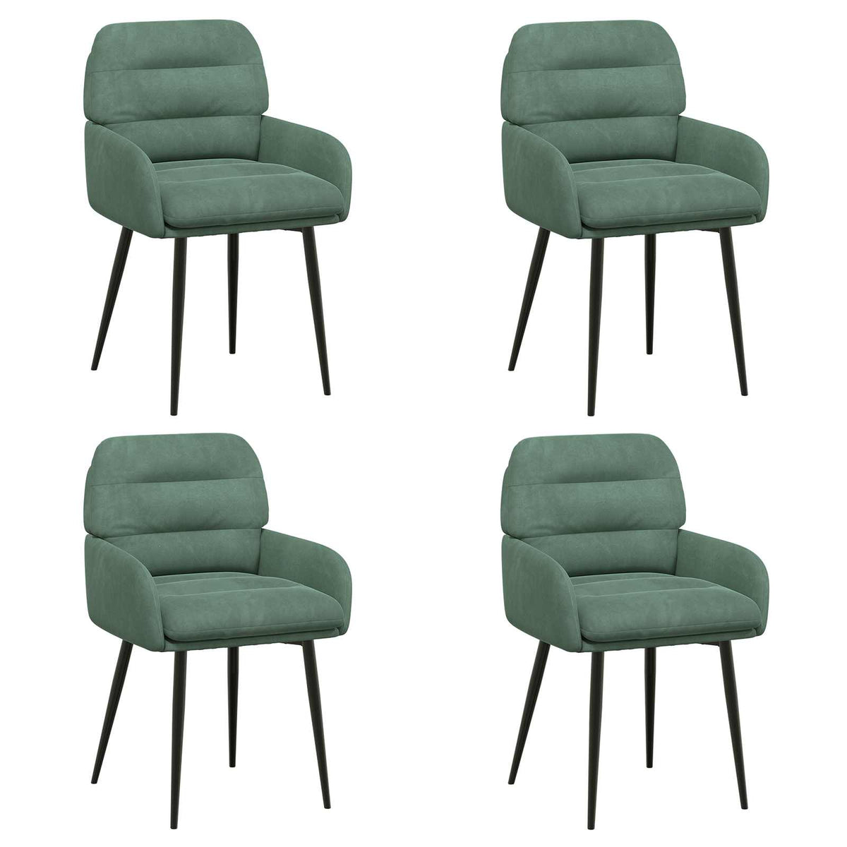 Trpezarijske stolice 4 pcs Baršun Morska zelena