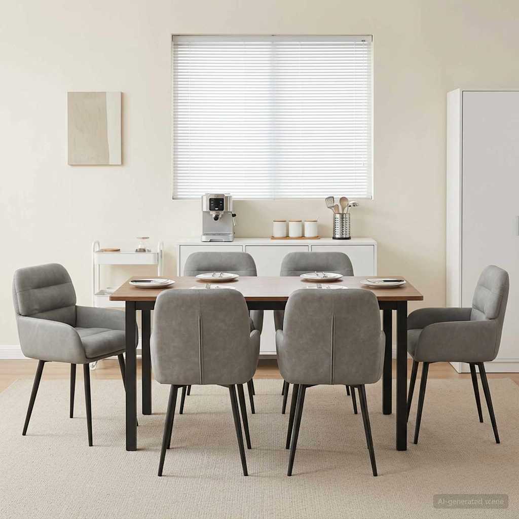 Trpezarijske stolice 6 pcs Baršun Svjetlosiva 59 x 59,5 x 90 cm