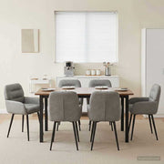 Trpezarijske stolice 6 pcs Baršun Svjetlosiva 59 x 59,5 x 90 cm