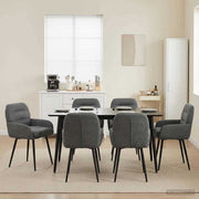 Trpezarijske stolice 6 pcs Baršun Tamnosiva 59 x 59,5 x 90 cm