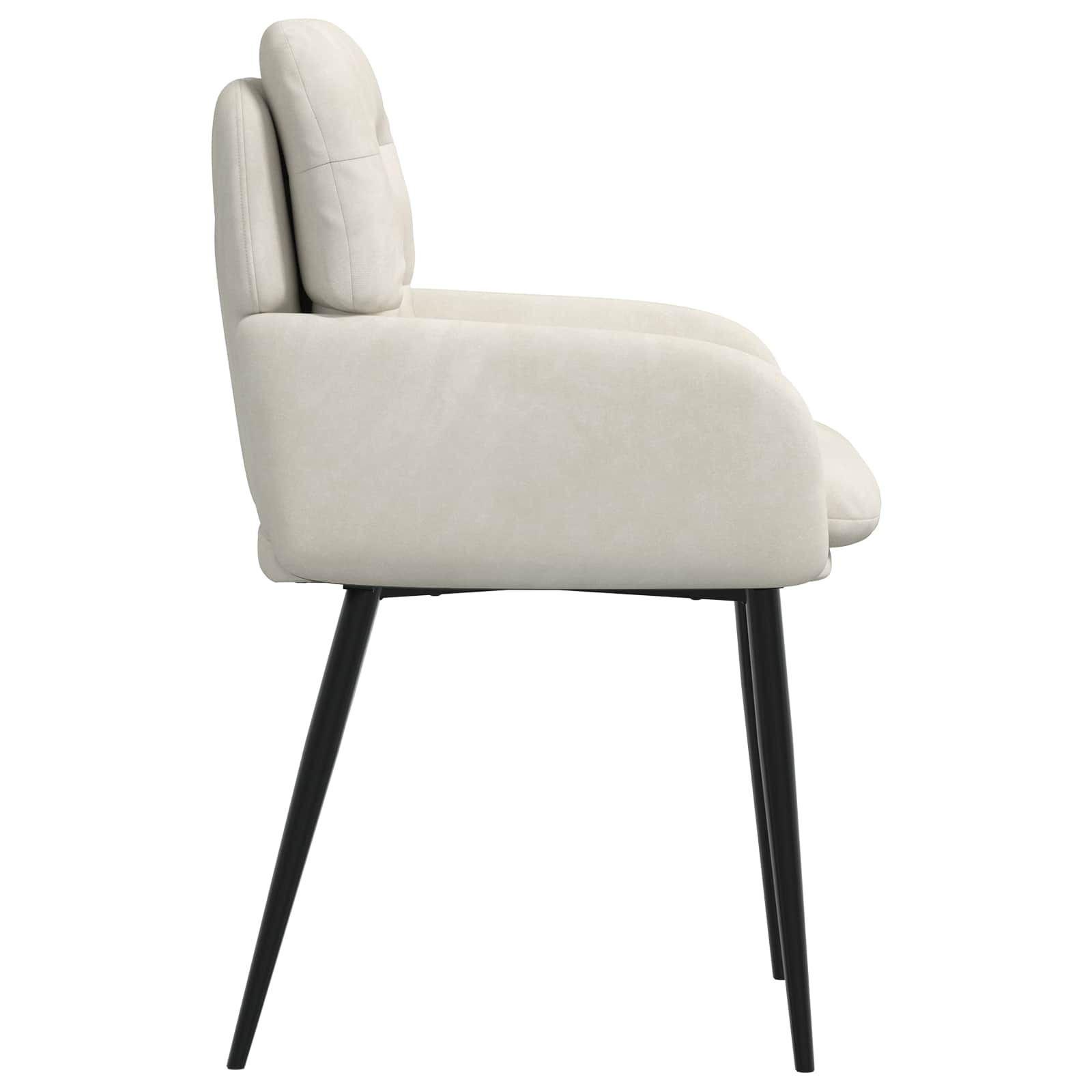Trpezarijske stolice 6 pcs Baršun Krem 59 x 59,5 x 90 cm