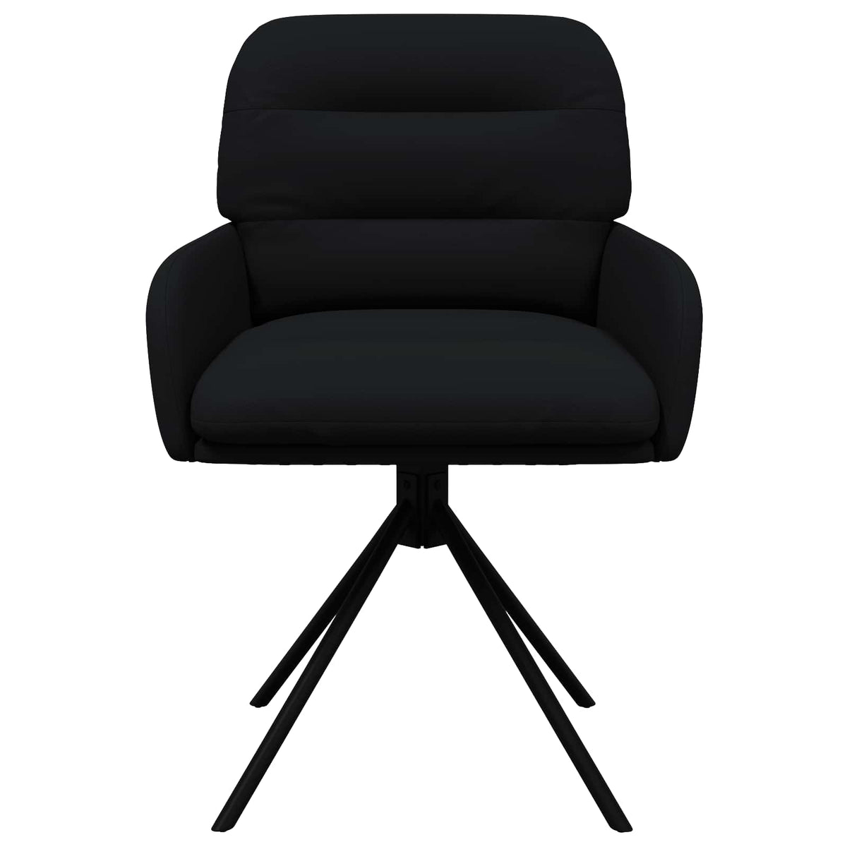 Okretne blagovaonske stolice 4 pcs Umjetna koža Crna