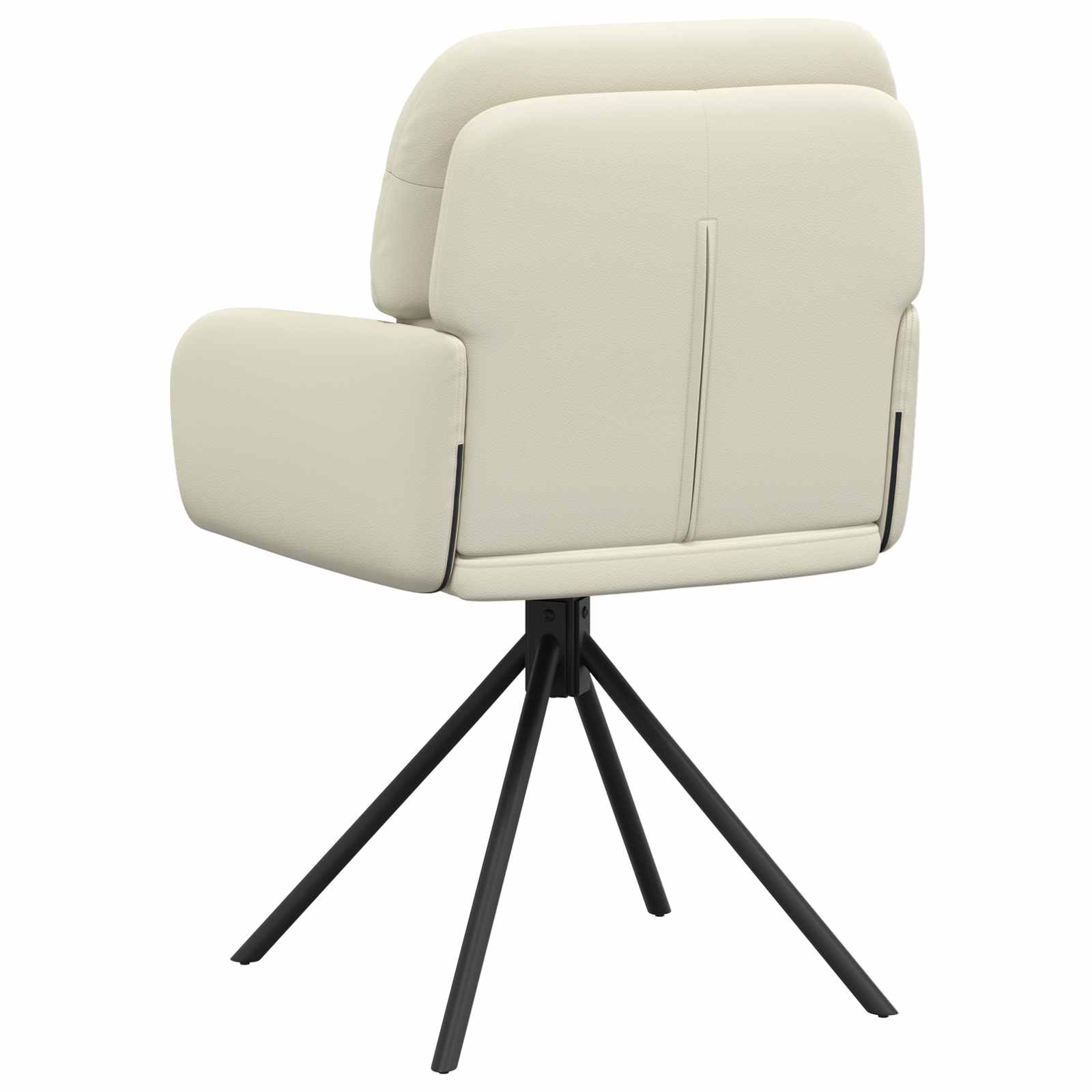 Okretne blagovaonske stolice 4 pcs Umjetna koža Krem