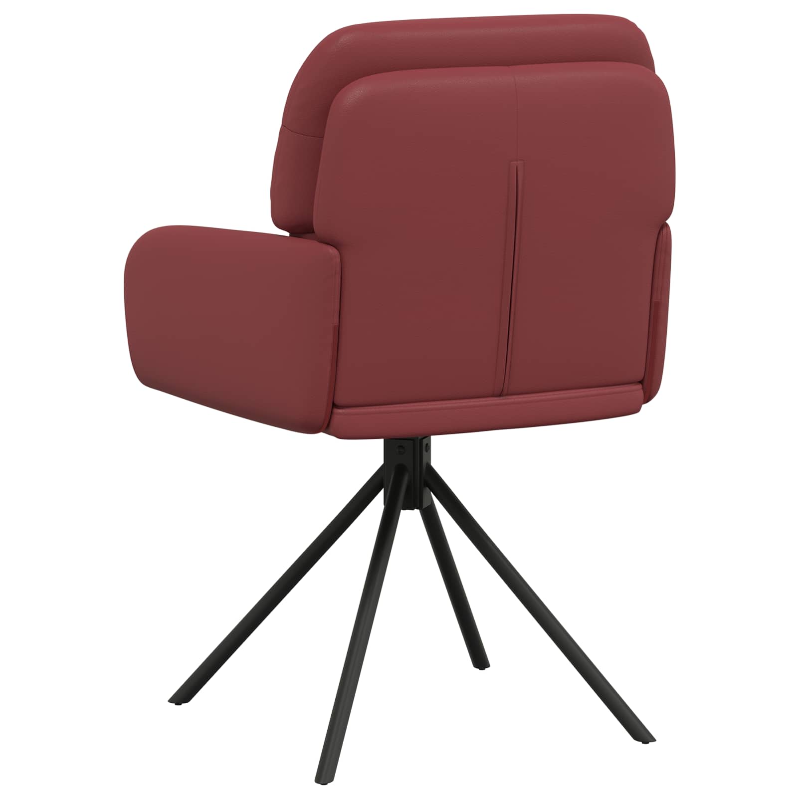 Okretne blagovaonske stolice 4 pcs Umjetna koža Vinska crvena