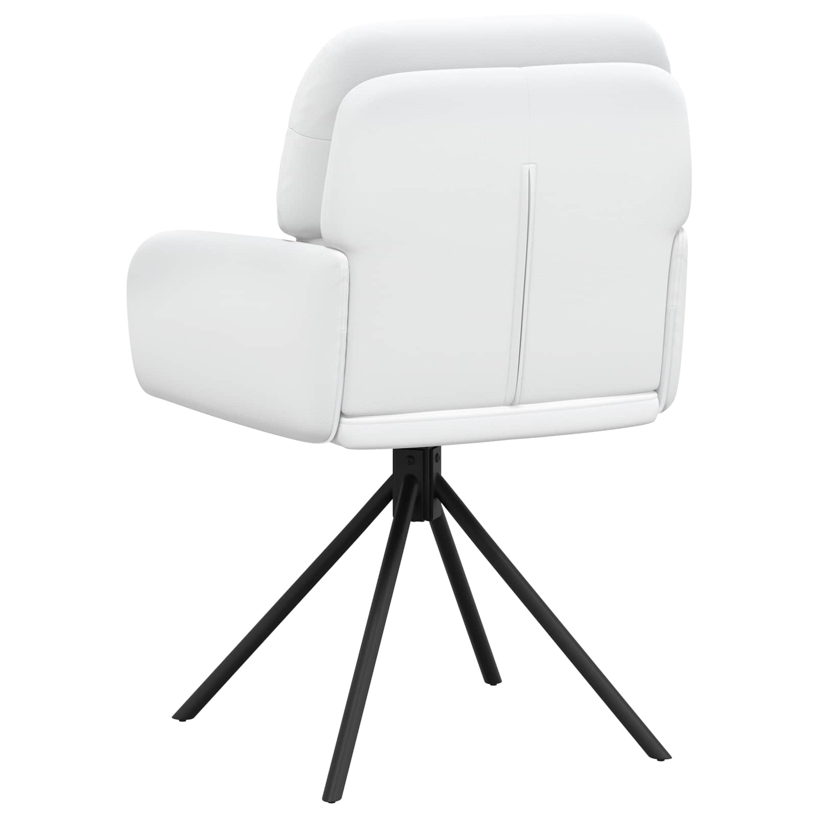 Okretne blagovaonske stolice 4 pcs Umjetna koža Bijela