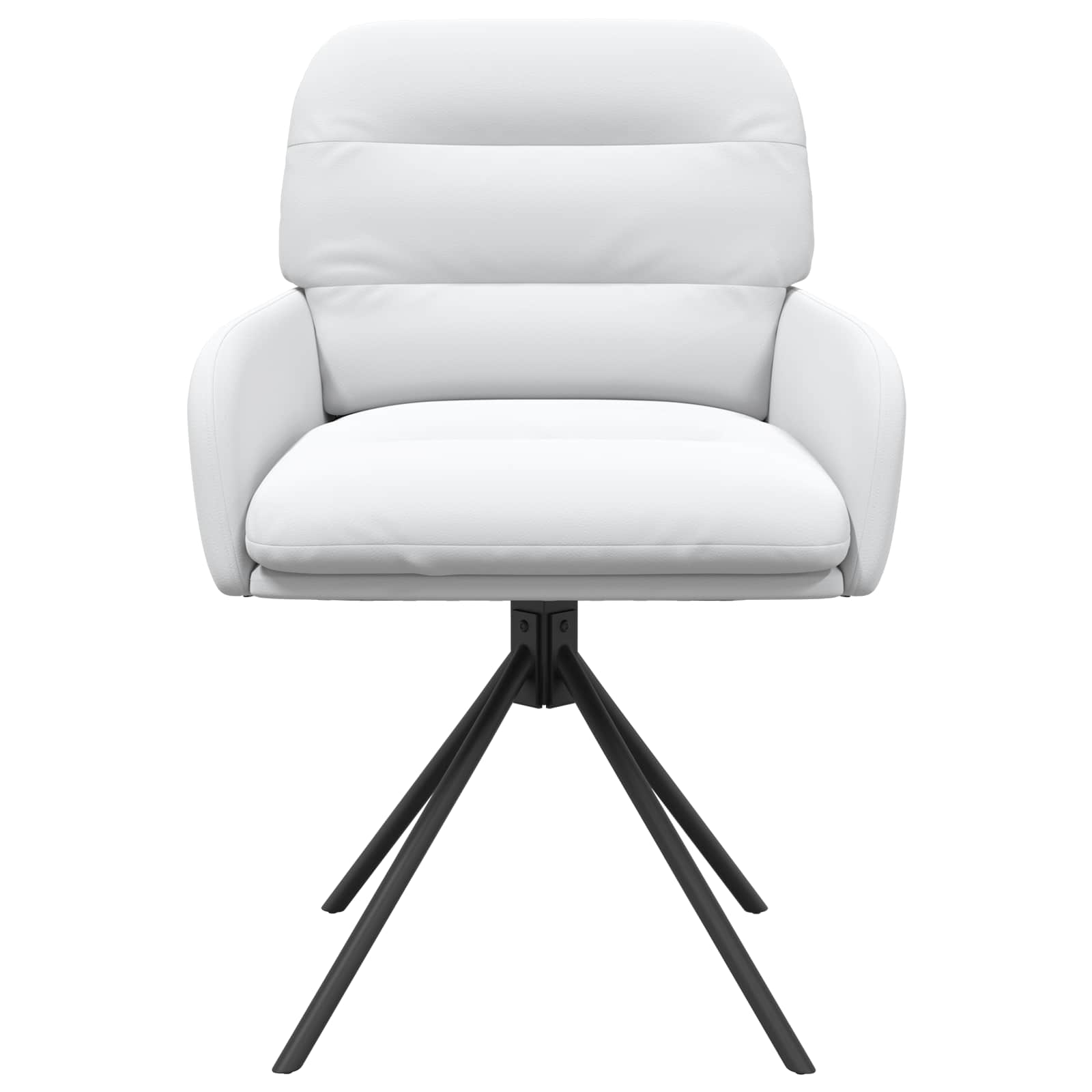 Okretne blagovaonske stolice 4 pcs Umjetna koža Bijela