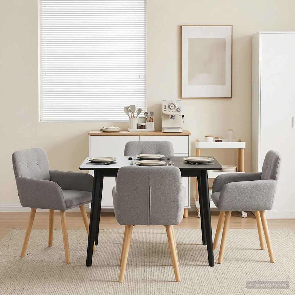 Trpezarijske stolice 4 pcs Bouclé Svjetlosiva 59 x 57 x 85 cm
