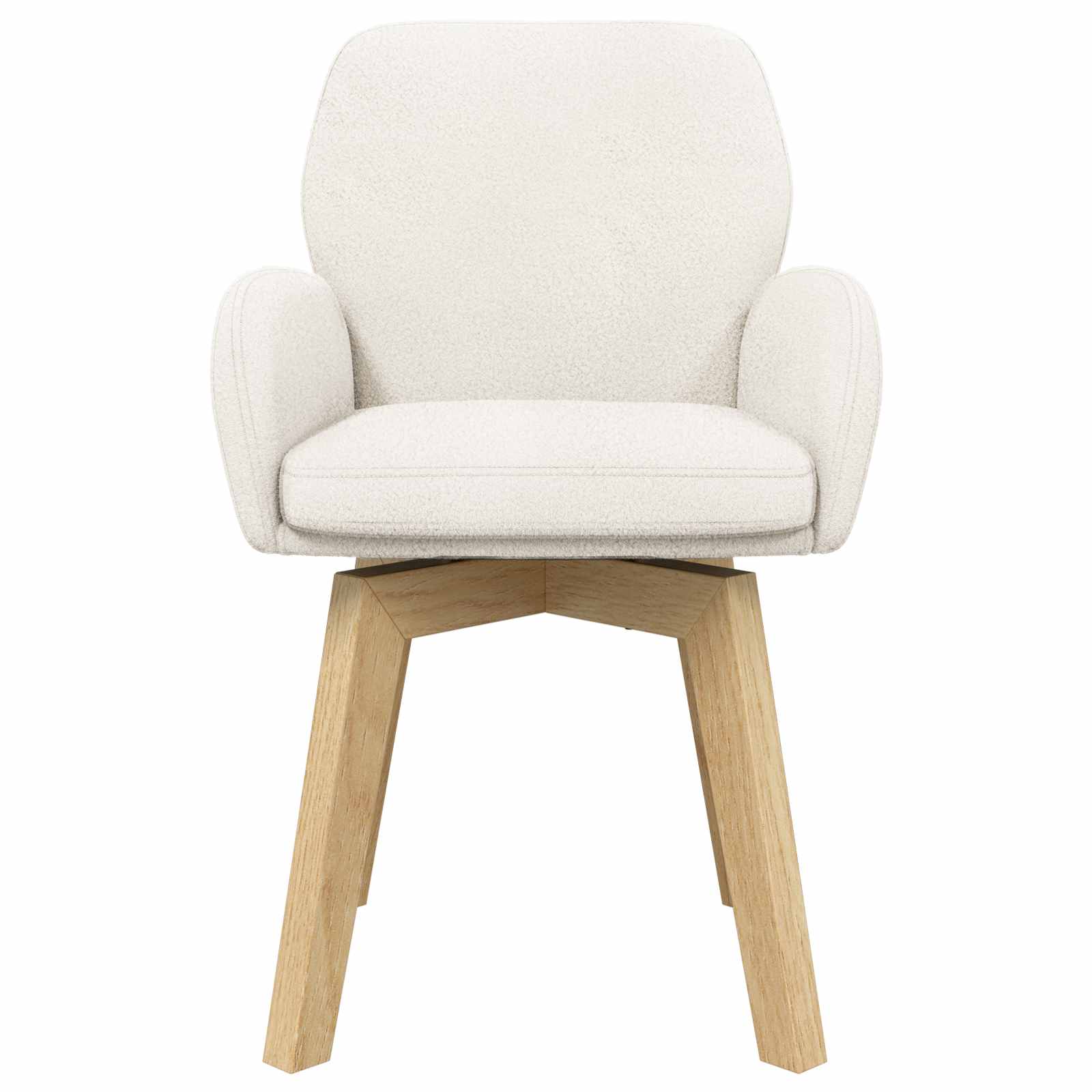 Trpezarijske stolice 6 pcs Bouclé Krem 59 x 57 x 85 cm