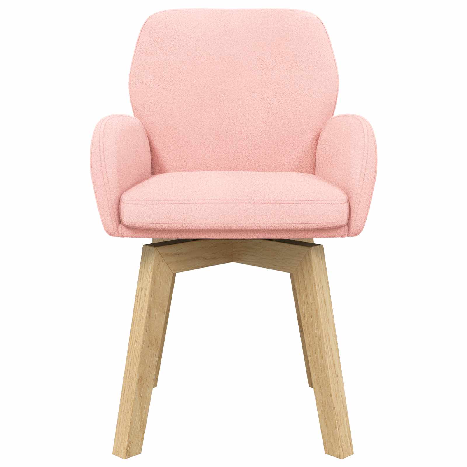 Trpezarijske stolice 6 pcs Bouclé Ružičasta 59 x 57 x 85 cm