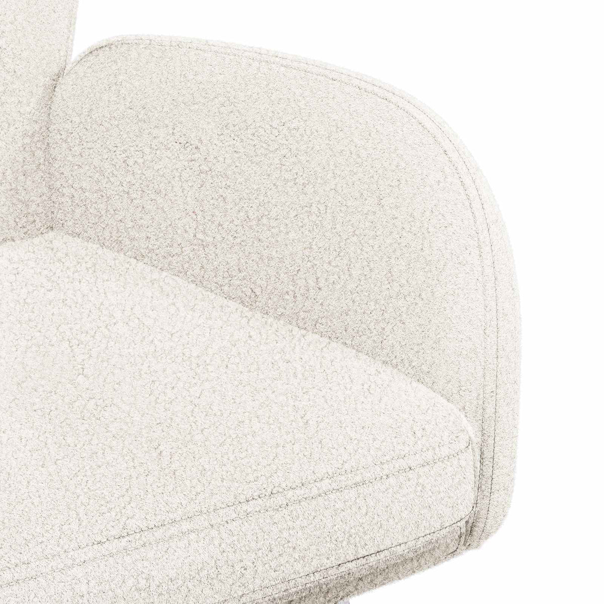 Okretne blagovaonske stolice 6 pcs Bouclé Krem 54 x 58 x 87 cm