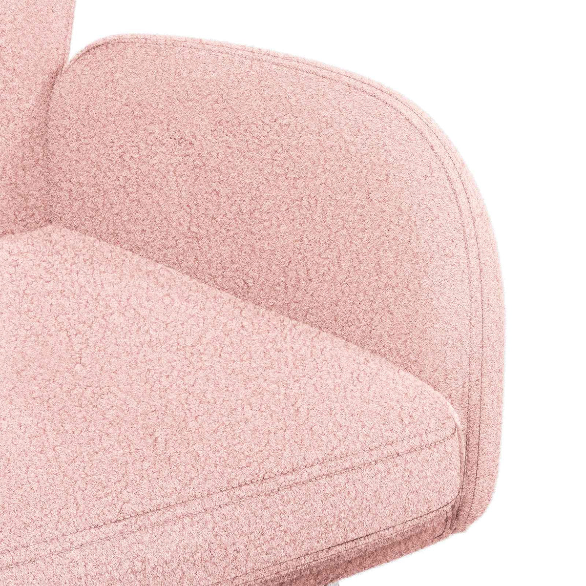 Okretne blagovaonske stolice 6 pcs Bouclé Ružičasta