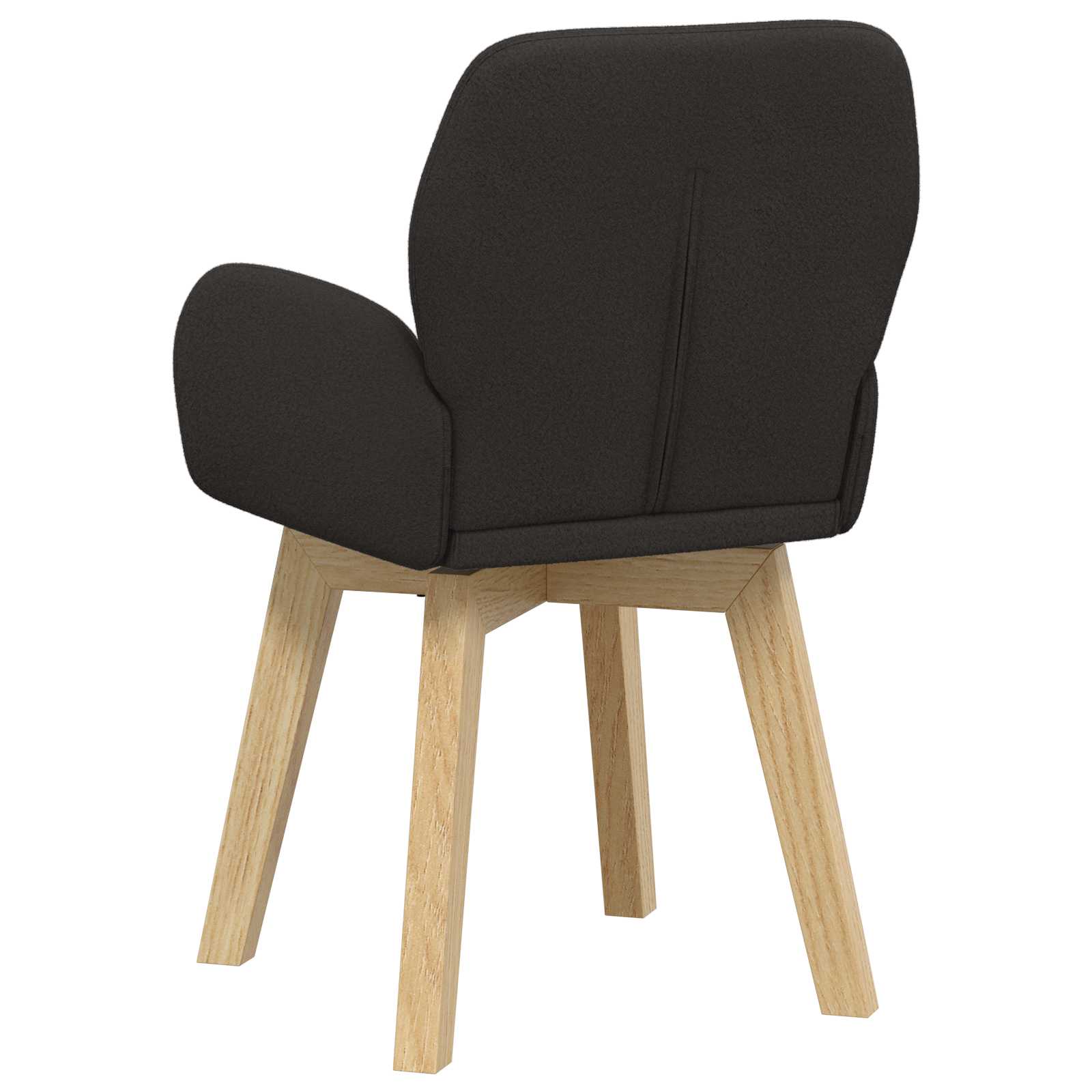 Okretne blagovaonske stolice 6 pcs Bouclé Crna 54 x 58 x 87 cm