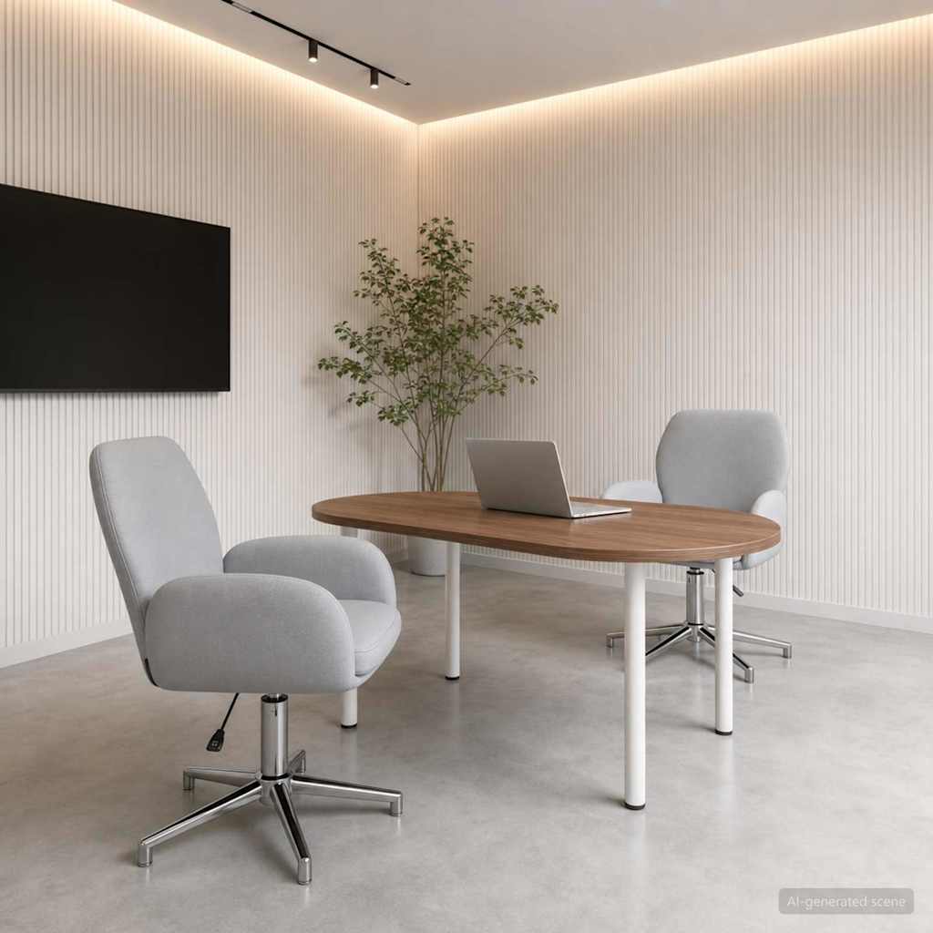 Okretne radne stolice 2 kom. 54 x 58 x 90 cm Svjetlosiva
