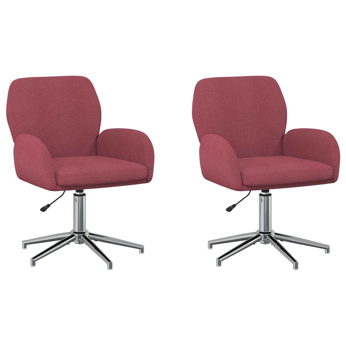 Okretne radne stolice 2 kom. 54 x 58 x 90 cm Vinska crvena