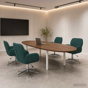 Okretne radne stolice 4 kom. 54 x 58 x 90 cm Tamnozelena