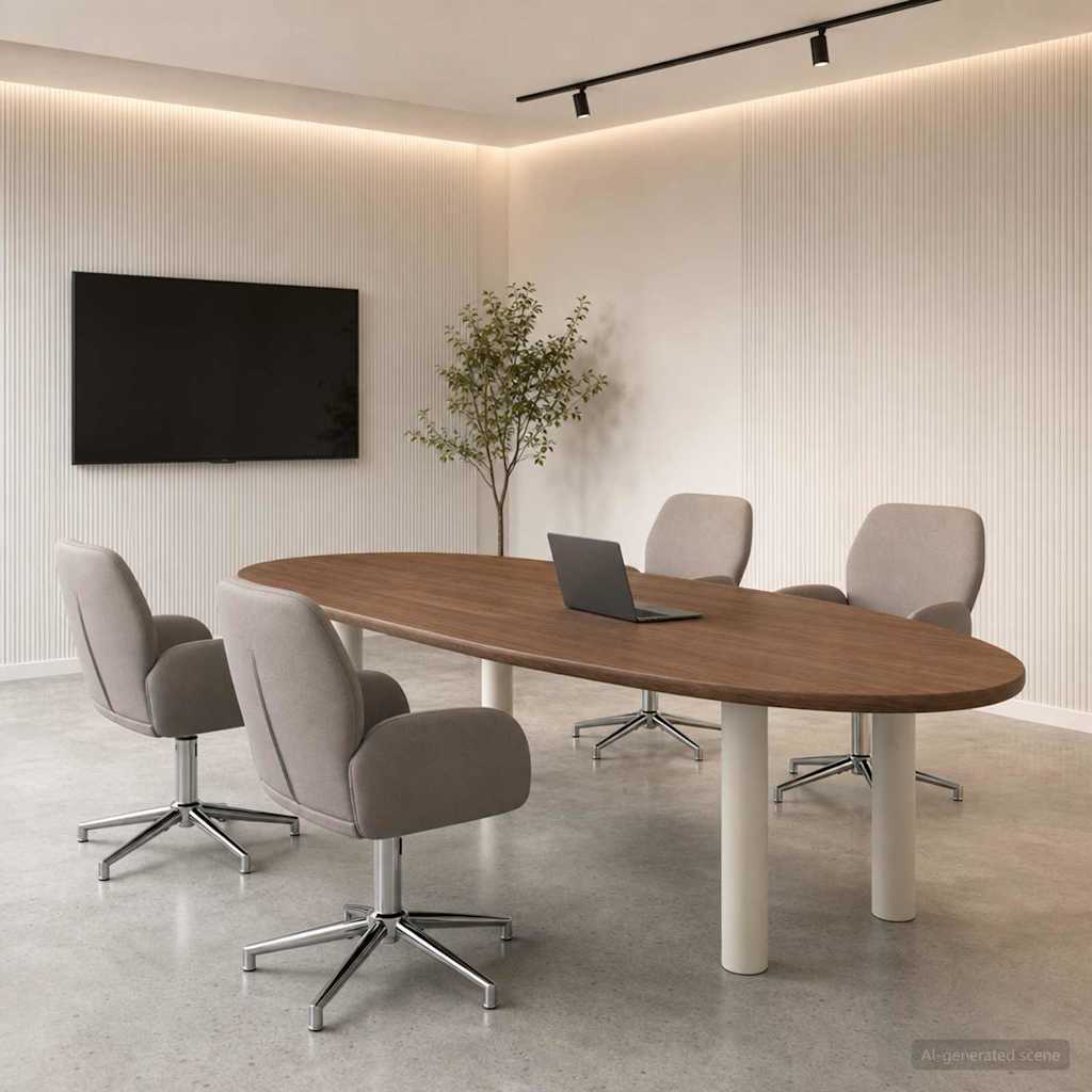 Okretne radne stolice 4 kom. 54 x 58 x 90 cm Sivosmeđa Tkanina
