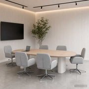 Okretne radne stolice 6 kom. 54 x 58 x 90 cm Svjetlosiva