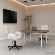 Okretne radne stolice 2 kom. 54 x 55 x 90 cm Krem Baršun