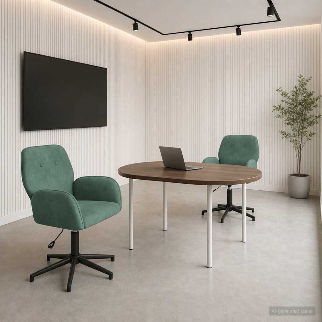 Okretne radne stolice 2 kom. 54 x 55 x 90 cm Morska zelena