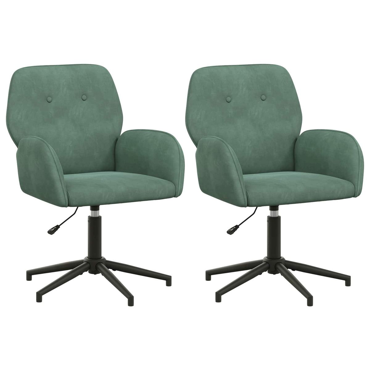 Okretne radne stolice 2 kom. 54 x 55 x 90 cm Morska zelena