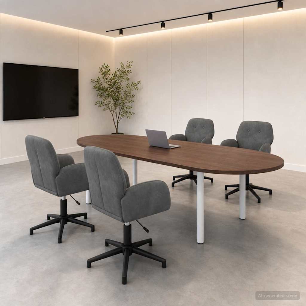 Okretne radne stolice 4 kom. 54 x 55 x 90 cm Tamnosiva Baršun