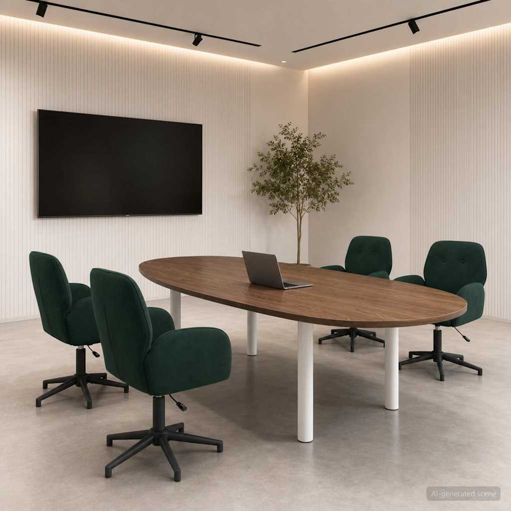 Okretne radne stolice 4 kom. 54 x 55 x 90 cm Tamnozelena Baršun