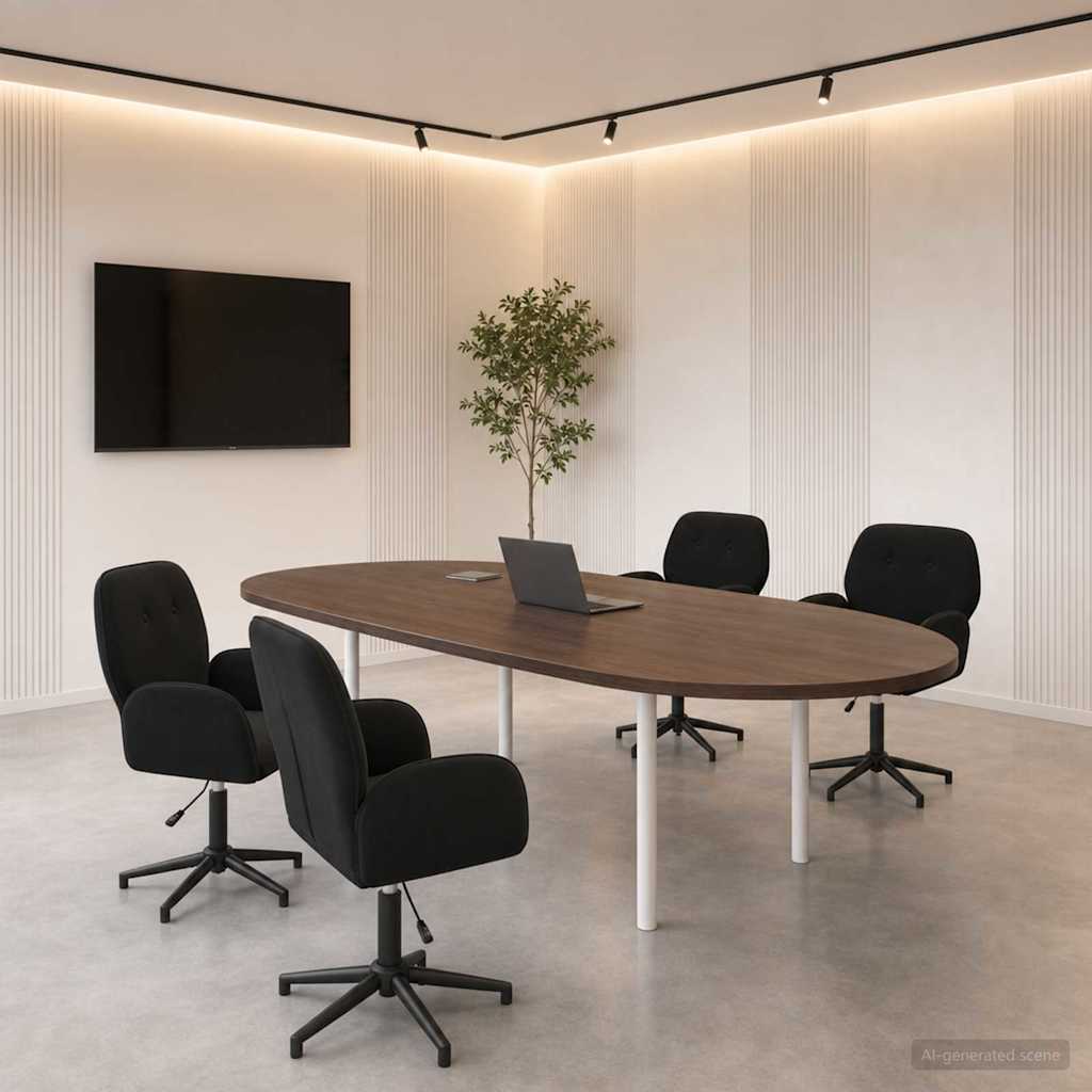 Okretne radne stolice 4 kom. 54 x 55 x 90 cm Crna Baršun