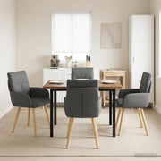 Trpezarijske stolice 4 pcs Tkanina Tamnosiva 60 x 56 x 96 cm