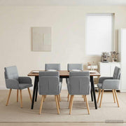 Trpezarijske stolice 6 pcs Tkanina Svjetlosiva 60 x 56 x 96 cm