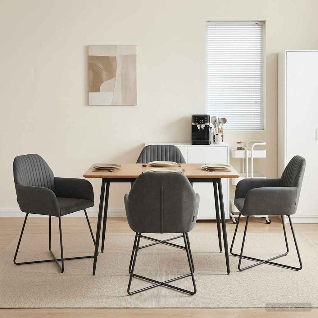 Trpezarijske stolice 4 pcs Baršun Tamnosiva 55 x 50 x 84 cm