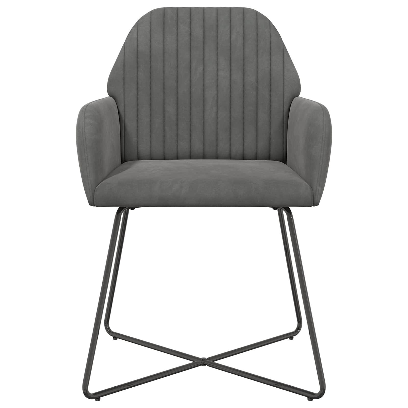 Trpezarijske stolice 4 pcs Baršun Tamnosiva 55 x 50 x 84 cm