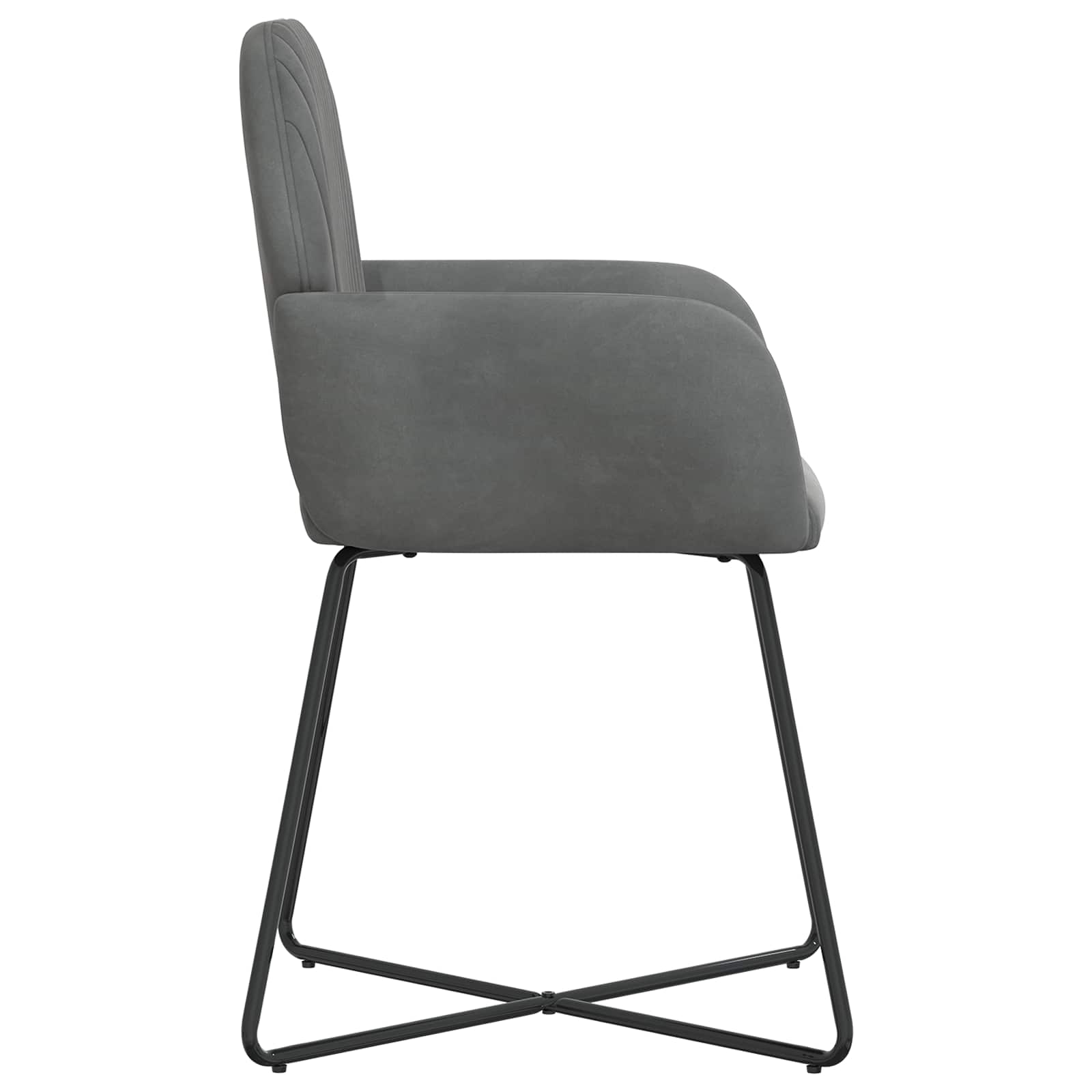 Trpezarijske stolice 4 pcs Baršun Tamnosiva 55 x 50 x 84 cm