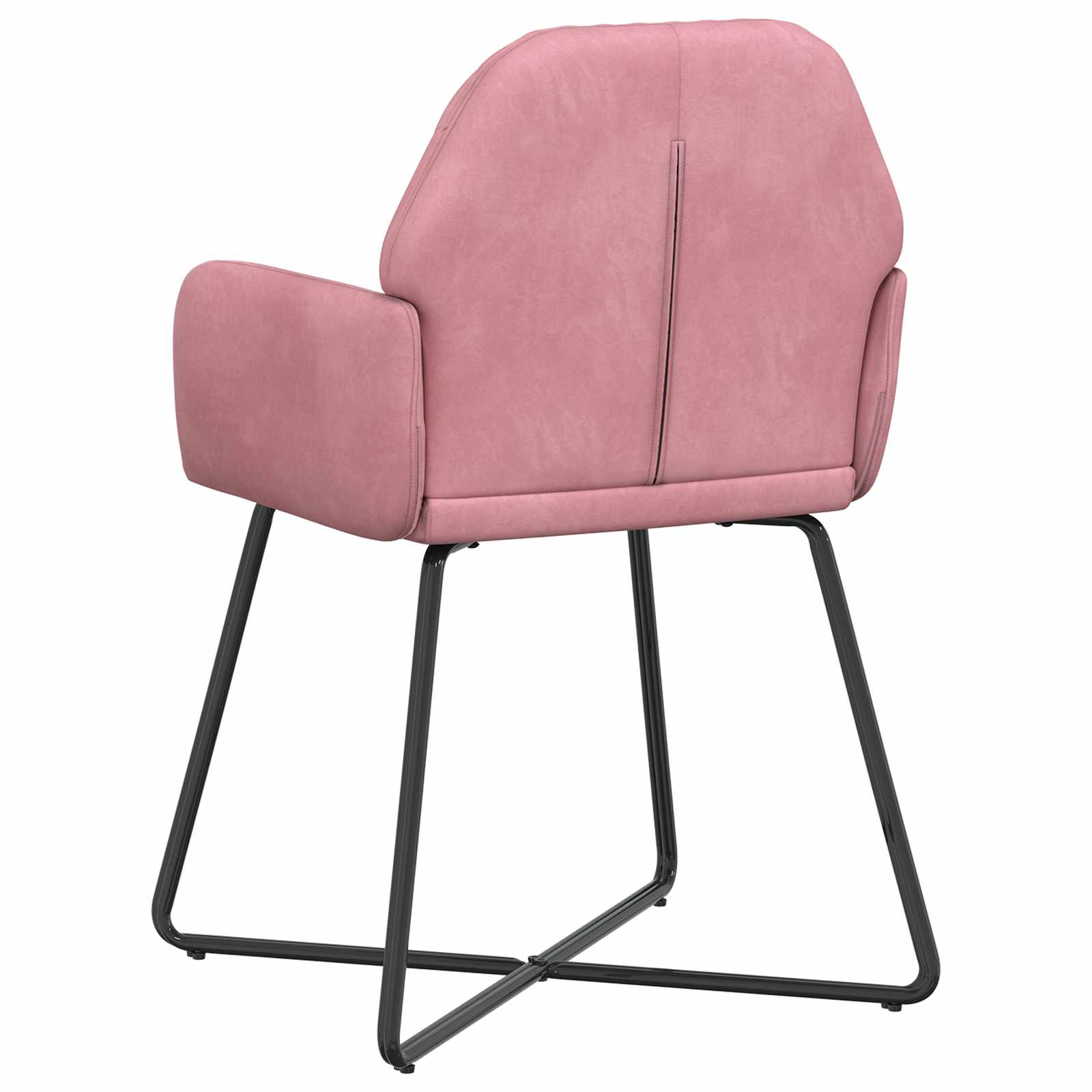 Trpezarijske stolice 4 pcs Baršun Ružičasta 55 x 50 x 84 cm