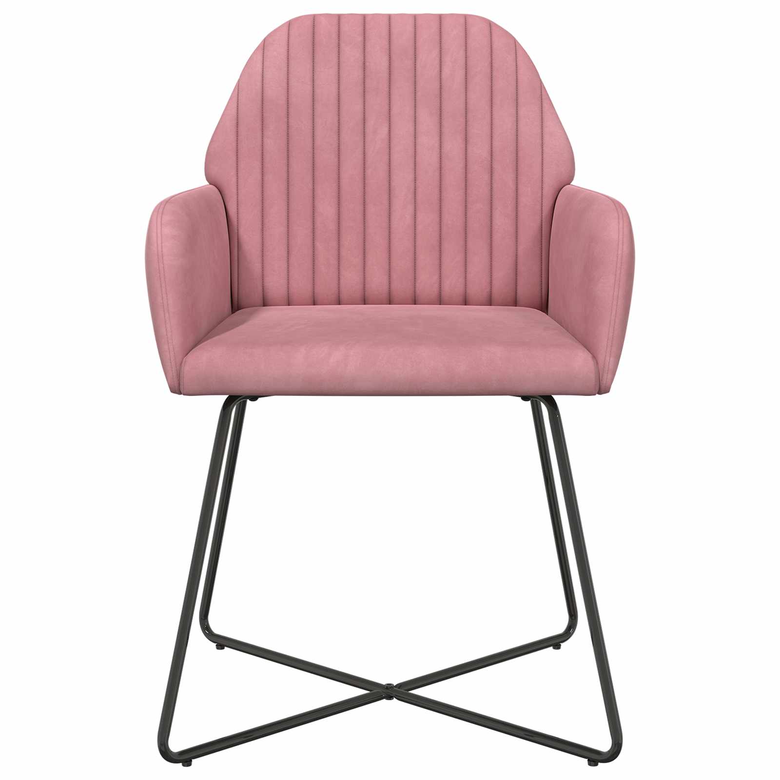 Trpezarijske stolice 4 pcs Baršun Ružičasta 55 x 50 x 84 cm