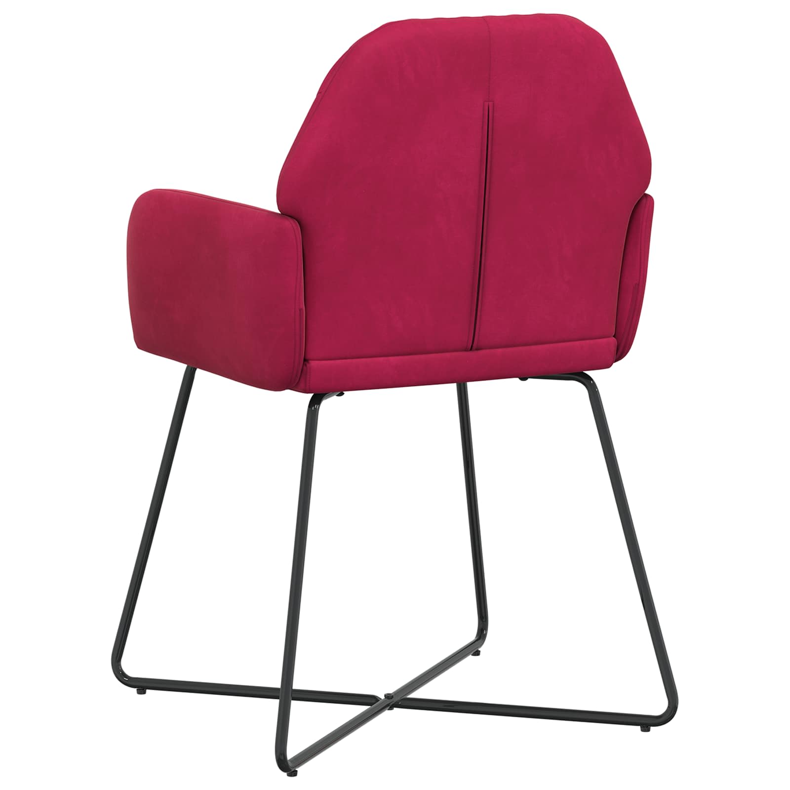 Trpezarijske stolice 4 pcs Baršun Vinska crvena 55 x 50 x 84 cm