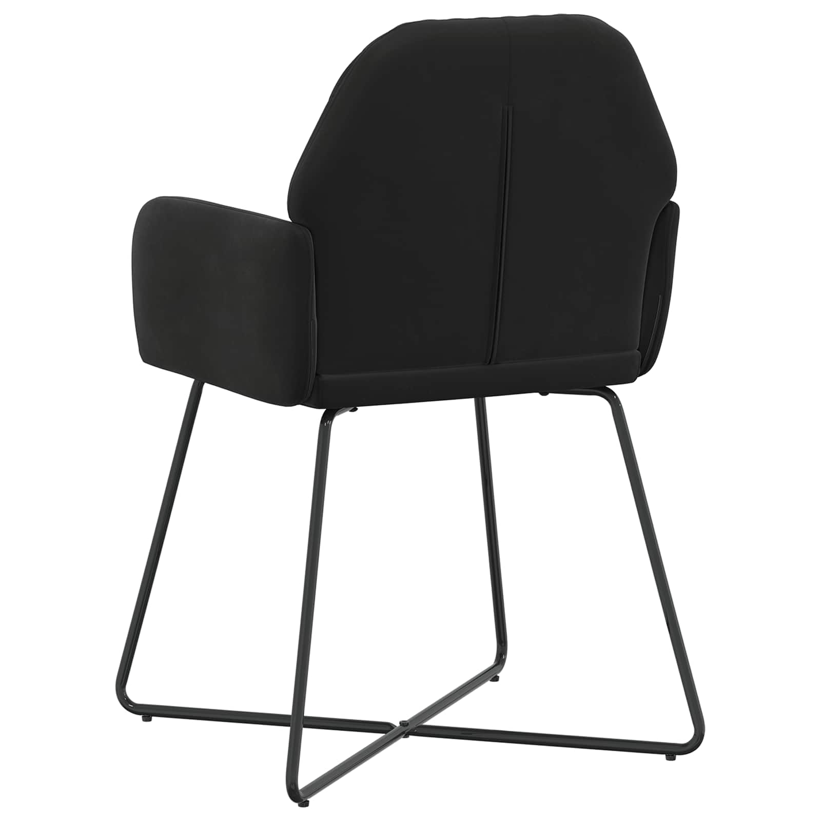 Trpezarijske stolice 4 pcs Baršun Crna 55 x 50 x 84 cm