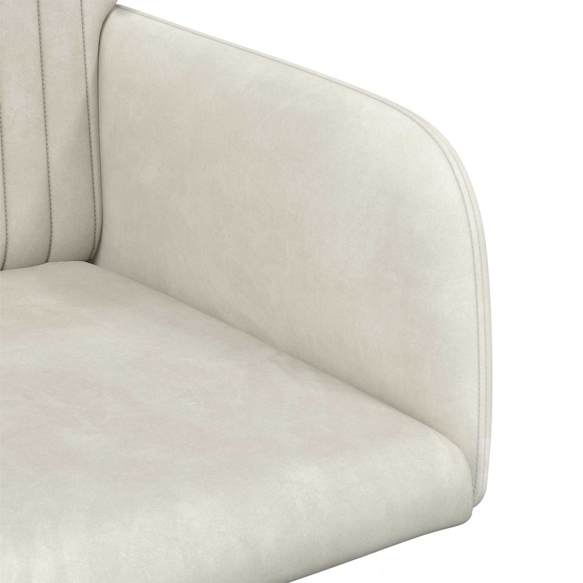 Trpezarijske stolice 4 pcs Baršun Krem 55 x 50 x 84 cm