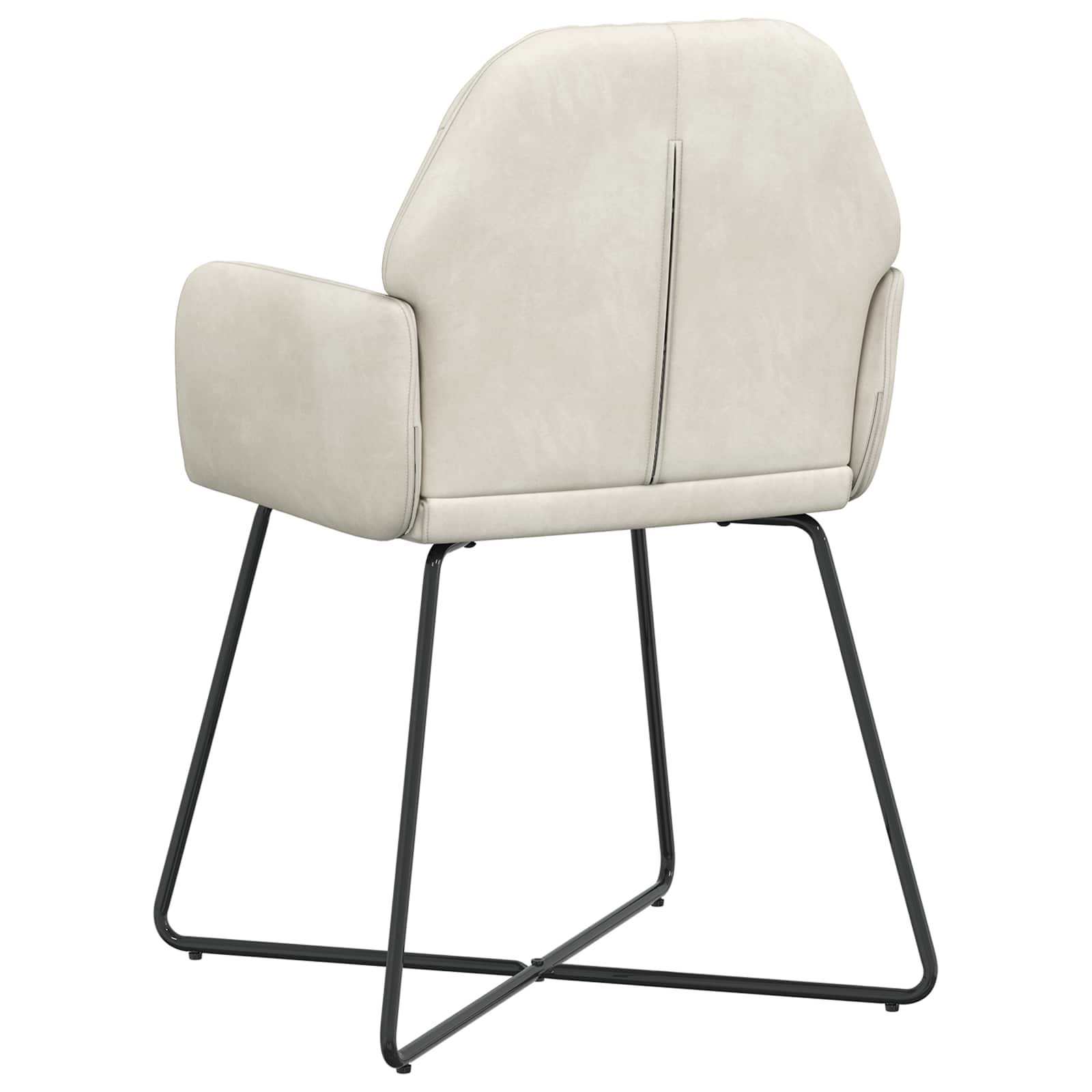 Trpezarijske stolice 4 pcs Baršun Krem 55 x 50 x 84 cm